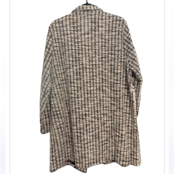 Melloday Tweed Open Front Jacket Blazer Shacket Pockets - Picture 8 of 9